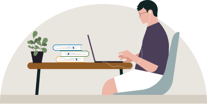 Illustration of self service independent learning
