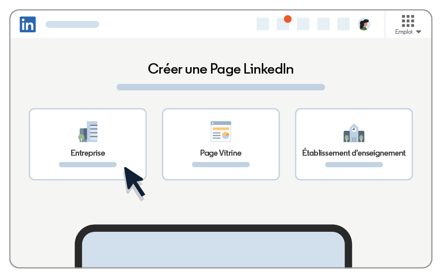 Image of LinkedIn interface representing step 2