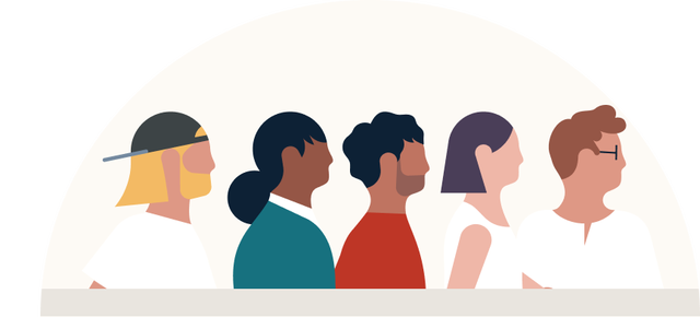 illustration showing several different people