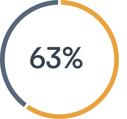 63% percentage