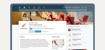 browser window displaying a company profile