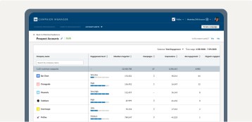 Screen showing measuring account engagement