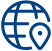Icon of a globe with a place marker