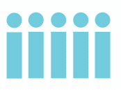 Illustration of five pillars with four of the five in a lighter teal color.