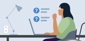 Illustration of a person at a desk