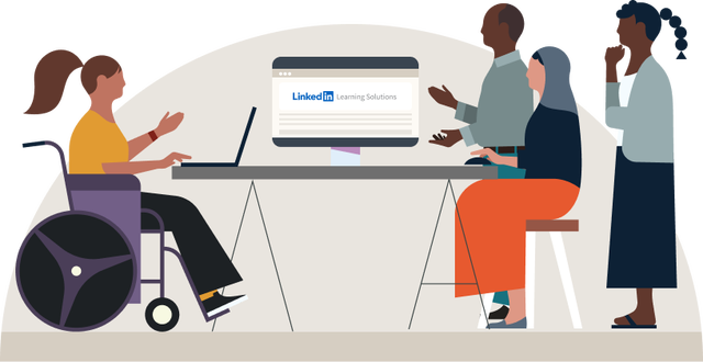 illustration of several people in discussion