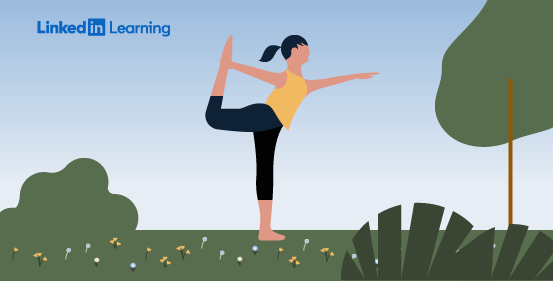 illustration of woman doing yoga