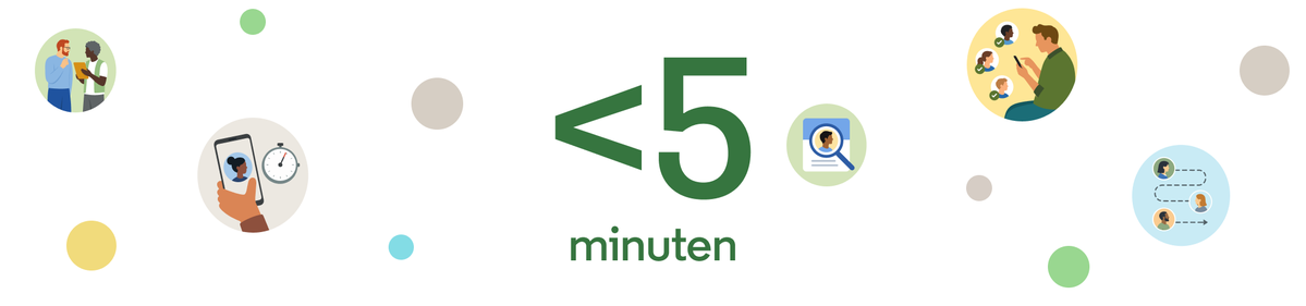 Illustratie van een statistiek van 5 minuten