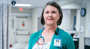 Healthcare professional in medical environment