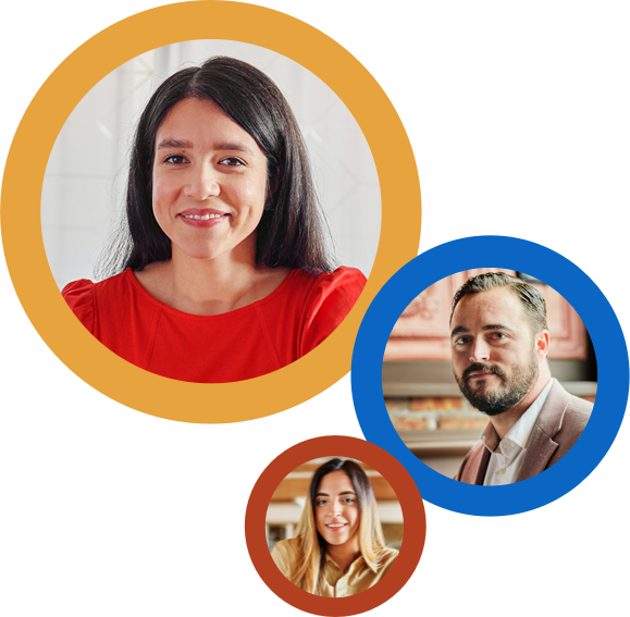 Portraits of 3 Spanish business professionals