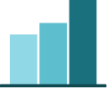 Icon representing a bar chart