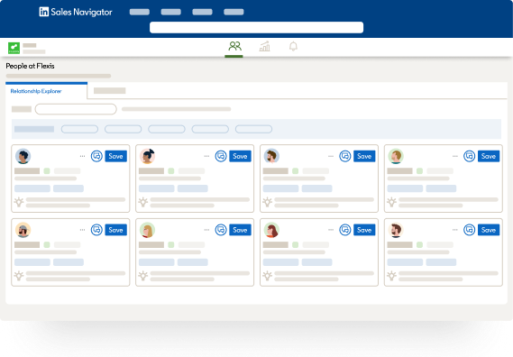 Illustration showing a Relationship Explore user interface