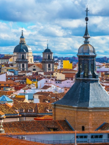 Aerial view of city in Spain