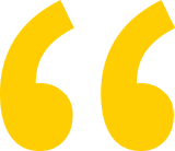 Bold yellow quotation mark graphic icon