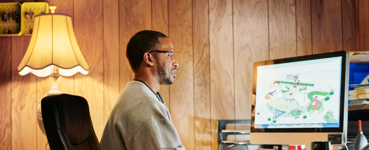 Man at desk