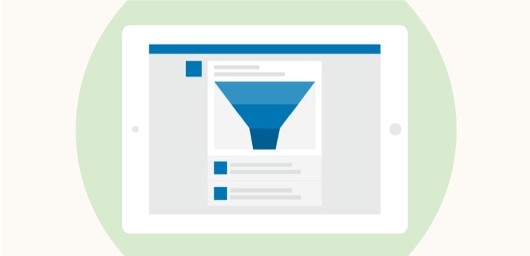 Diagram of a traditional marketing funnel