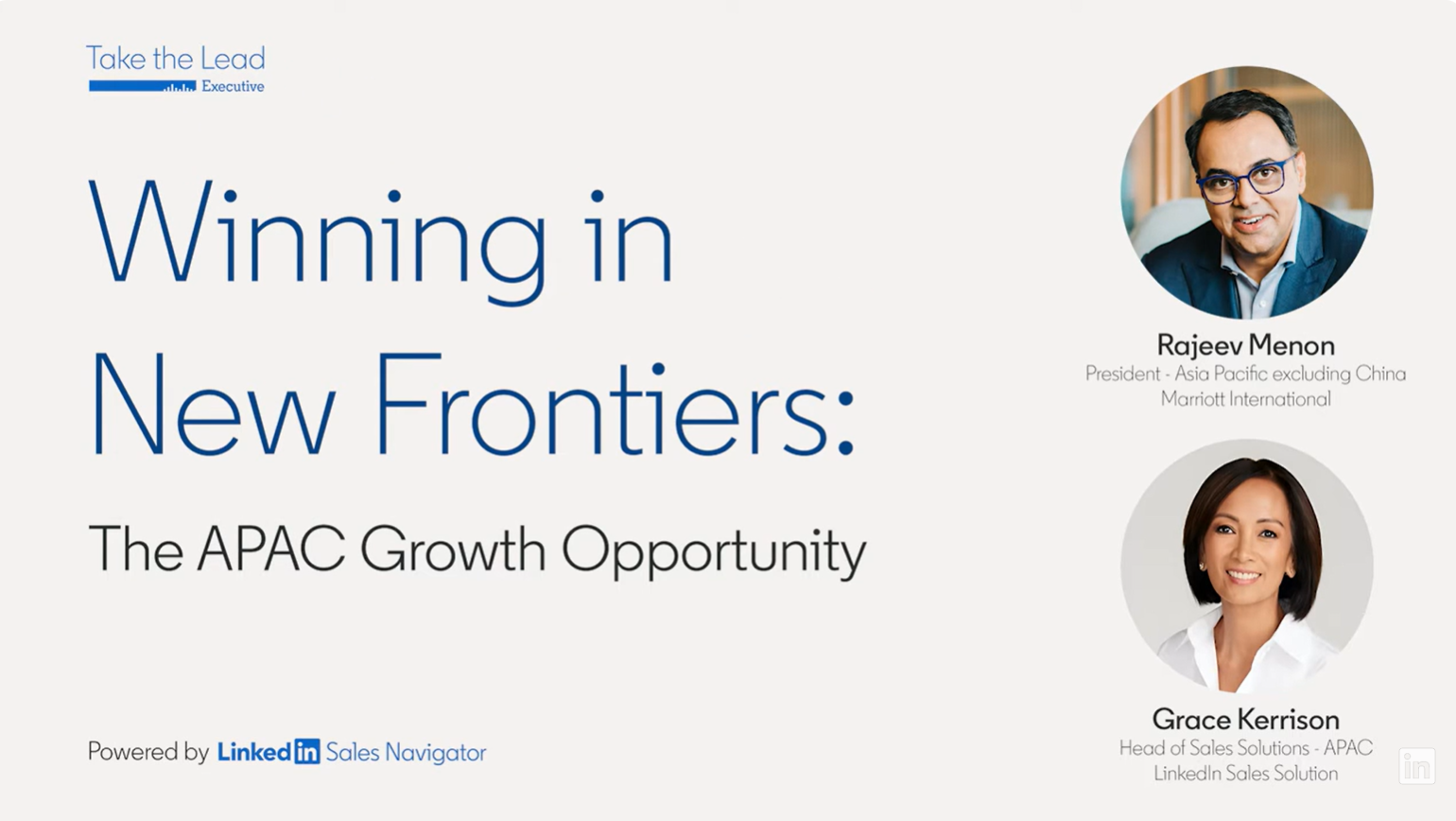 Take the Lead Executive - Winning in New Frontiers