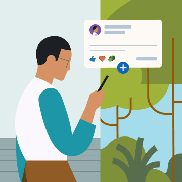 Illustration representing text posts