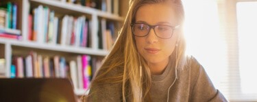 Image of woman in library