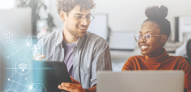 Image of two professionals collaborating