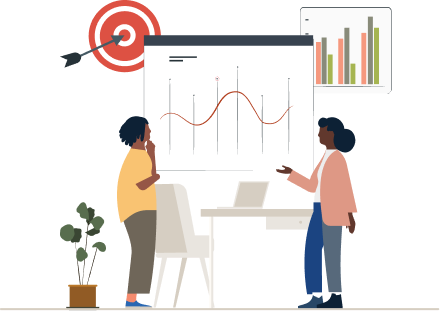 Illustration representing data analysts