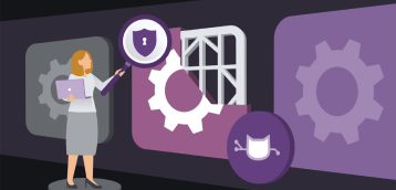Illustration representing GitHub security