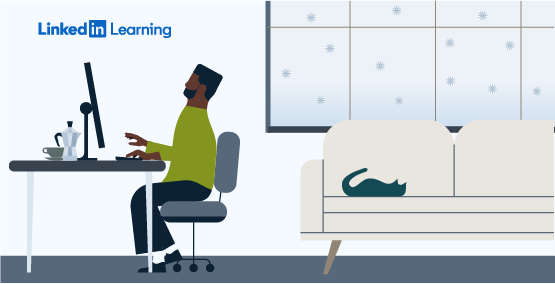 illustration of man sitting at desktop