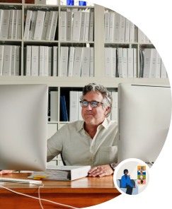 Man in office setting