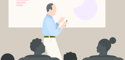 Illustration representing speaking confidently