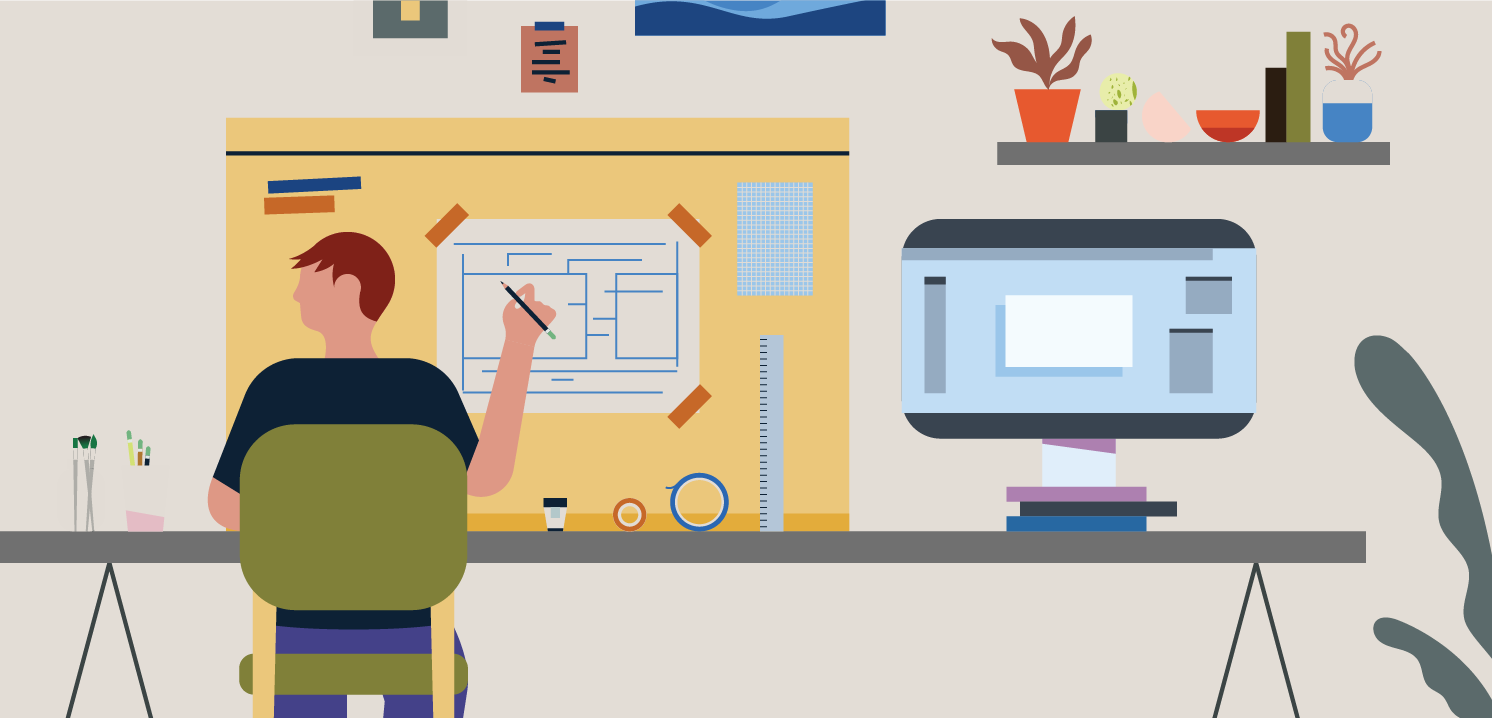 Man at desk