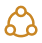 Icon of link hub with 3 circles