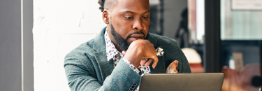 Man working on his laptop