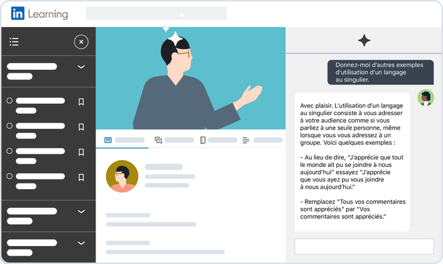 Illustration de l’écran de l’interface utilisateur du coaching assisté par l’IA.