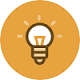 yellow icon of a light bulb
