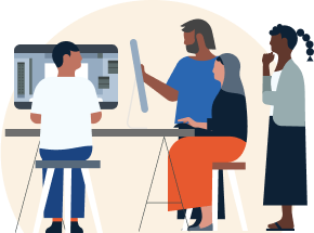 Illustration representing beginning building skills