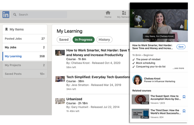 LinkedIn Learning content now integrated into LinkedIn.com