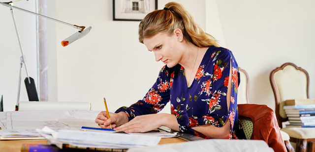 professional working at desk