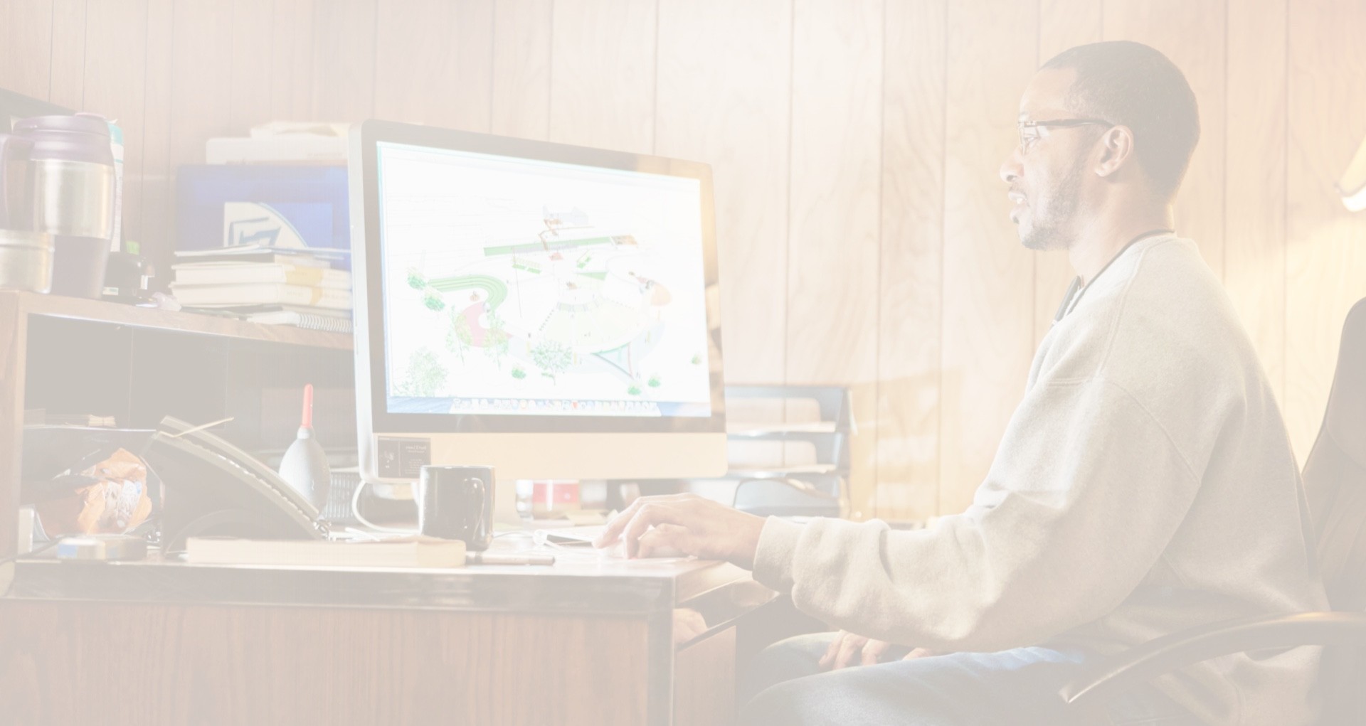 Image of man working from home