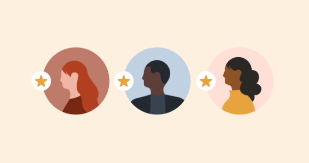 Illustration of three people