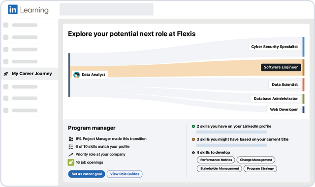 Next Role Explorer product UI screen.