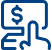 Icon of a finger pointing to a register checkout total