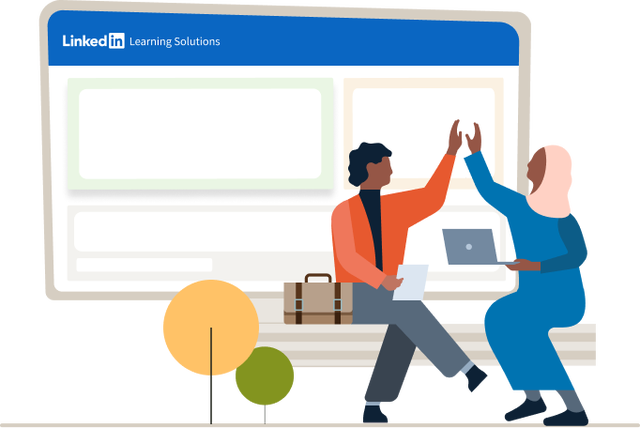 Illustration representing how LinkedIn Learning can help