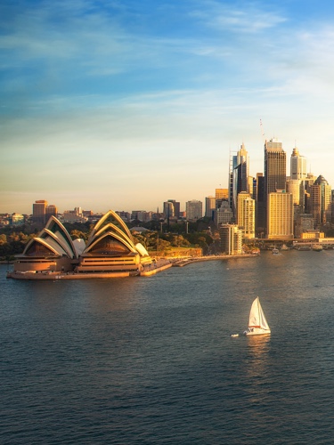 Aerial view of Sydney Opera House