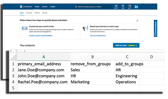 A simpler process for managing groups efficiently with CSV files
