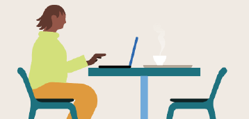 Person working on laptop