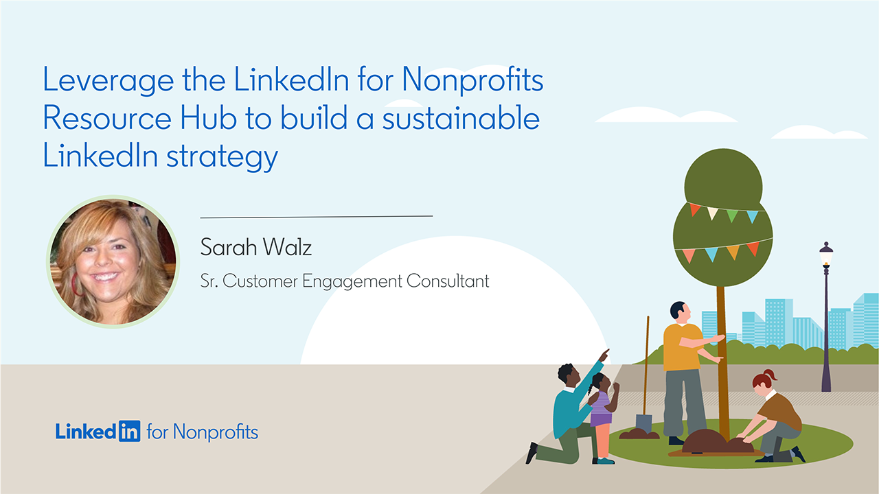 Illustrative cover for Create a Sustainable LinkedIn Strategy webinar.