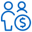 icon: two people with money