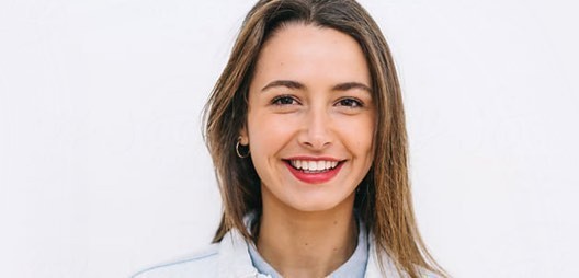 Smiling woman.
