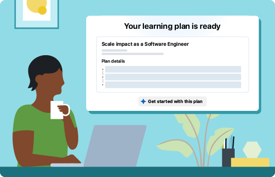 UI featuring AI-powered Learning Plans.