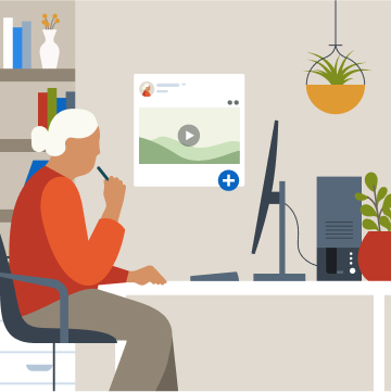Illustration representing native videos